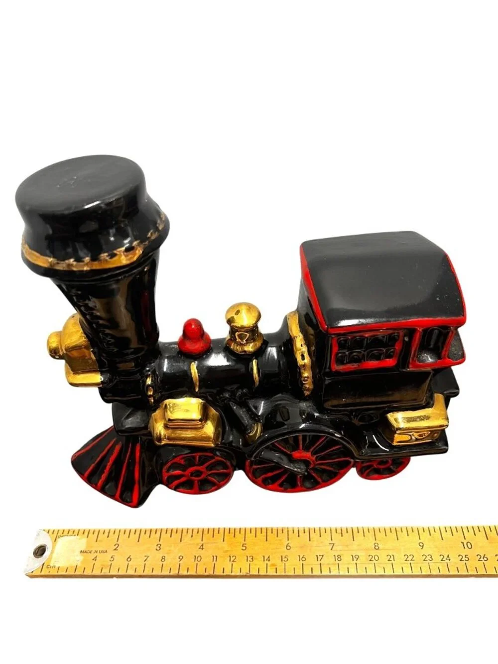 Vintage Ezra Brooks whiskey decanter, EMPTY, black train locomotive